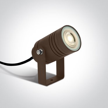 ONE Light GU10 Garden - grondspot op piek - 13,2 x 11,2 cm - IP65 - bruin