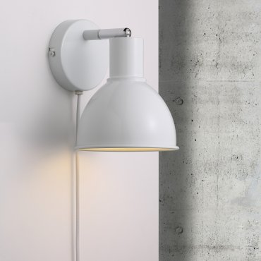 Nordlux Pop 16 - wandverlichting met schakelaar - 15,5 x 19 x 20 cm - wit