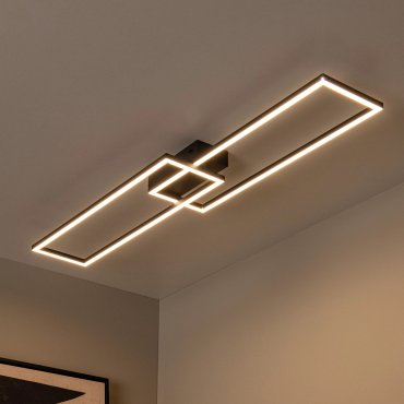 Lucide Arianne - plafondlamp - 22 x 93 x 7 cm - 23W LED incl. - instelbare lichtkleur - zwart