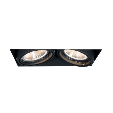 Zuma Line Oneon DL 111-2 - inbouwspot 2L - 299 x 156 mm, 300 x 157 mm inbouwmaat - zwart