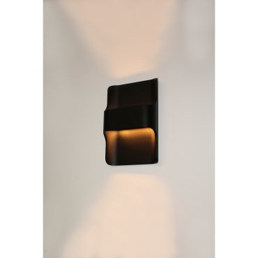 Artdelight Dallas - wandlamp - 16 x 7,8 x 24 cm - 2 x 8W dimbare LED incl. - IP65 - zwart
