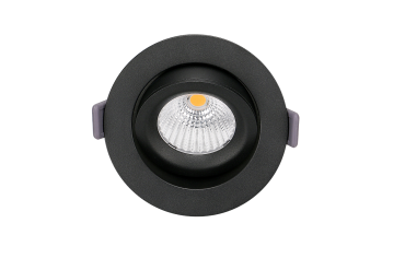 Artdelight Special - inbouwspot - Ø 95 mm, Ø 83 mm inbouwmaat - 9W LED incl. - dim to warm - IP54 - zwart