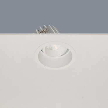 Artdelight Ribs - inbouwspot - Ø 90 mm, Ø 83 mm inbouwmaat - 10W dimbare LED incl. - IP44 - wit