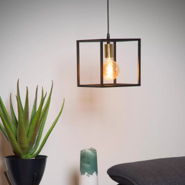 Lucide Ruben - hanglamp - 22 x 22 x 150 cm - zwart