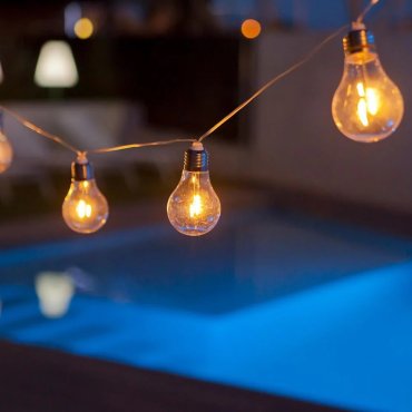 New Garden Garland Stella - lichtslinger - 4,5m lichtslinger waarvan 1,5m snoer - 10 LED-lampen incl. - IP44 - warm witte lichtkleur