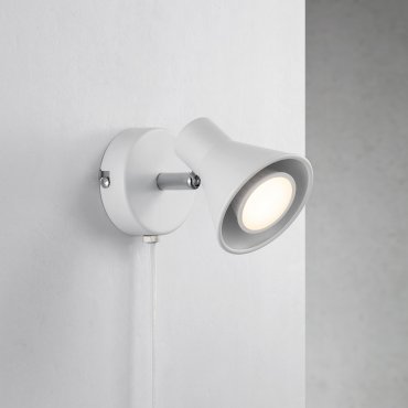 Nordlux Eik 9 - wandspot met schakelaar - 8,6 x 11 cm - wit