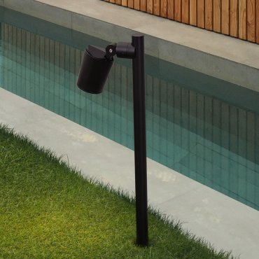 Nova Luce Spy - tuinpaal - Ø 7,5 x 50 x 14 cm - IP65 - zandzwart