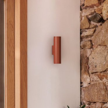 Faro Stan - wandverlichting - 6 x 7,2 x 22,5 cm - Terracotta