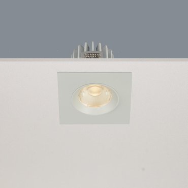 Artdelight Venice 2508 - inbouwspot - 80 x 80 mm, Ø 68 mm inbouwmaat - 8W dimbare LED incl. - IP44 - wit