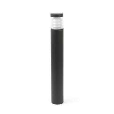 Faro Plim - tuinpaal - Ø 9 x 65 cm - 10W LED incl. - IP65 – donkergrijs met transparant glas