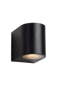 Lucide Zora Round - buiten wandlamp  - 6,5 x 9 x 7,9 cm - 5W dimbare LED incl. - IP44 - zwart