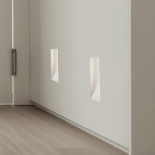 Nova Luce Eurona - inbouw wandverlichting - 24,5 x 10,8 cm - wit gips