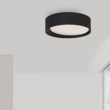 Nova Luce Oby - plafondlamp - Ø 45 x 12 cm - 30W dimbare LED incl. - zandzwart