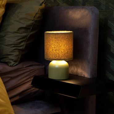 SHOWROOMMODEL - Lucide Woolly - tafellamp - Ø 16 x 28 cm - groen