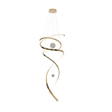 Maxlight Ritz - hanglamp - Ø 60 x 300 cm - 100W LED incl. - goud