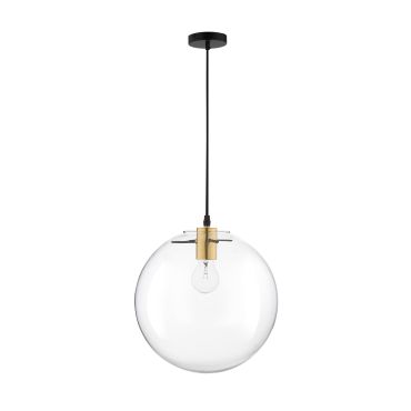 Nova Luce Mirale - hanglamp - Ø 30 x 187 cm - goud en zwart