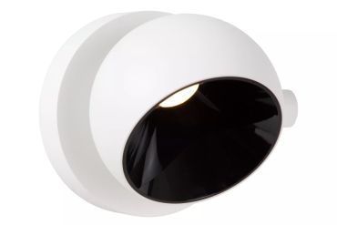 Lucide Esfera - plafondspot - Ø 11,2 x 10,1 cm - 10W dimbare LED incl. - wit met zwart