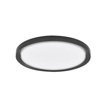Nova Luce Troy - plafondverlichting - Ø 46 x 7,5 cm - 40W dimbare LED incl. - mat zwart en mat wit