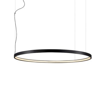 VK Lighting Circulus - hanglamp - Ø 92,2 x 200 cm - 42W dimbare LED incl. - zwart