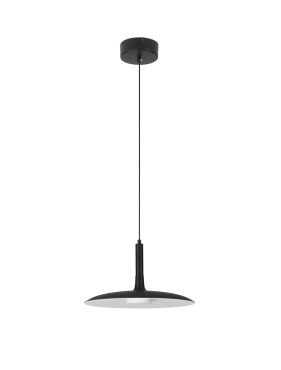 Nova Luce Lisi - hanglamp - Ø 33 x 180 cm - 12W LED incl. - mat zwart