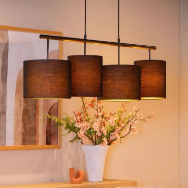 Lucide Maya - hanglamp - 107 x 26 x 175 cm - zwart
