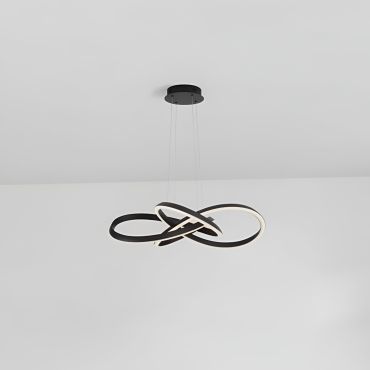 Nova Luce Amara - hanglamp - 68 x 120 cm - 54W dimbare LED incl. - zandzwart