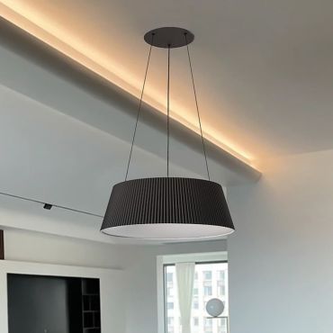 VK Lighting Aelia - hanglamp - Ø 46 x 120 cm - 30W dimbare LED incl. - zwart