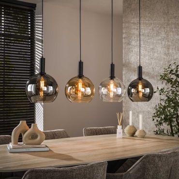 Vico Sfera - hanglamp - 120 x 9 x 150 cm - artic zwart