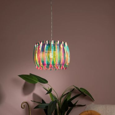 Lucide Glinstar - hanglamp - Ø 40 x 160 - multicolor