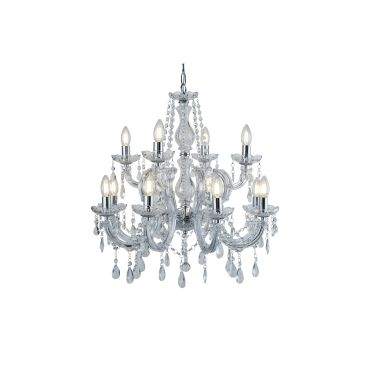 Searchlight Marie Therese - luster - Ø 63 x 120 cm - chroom