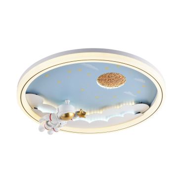 Zuma Line Astronaut - plafondlamp - Ø 47 x 15 cm - 47W LED incl. - blauw en wit