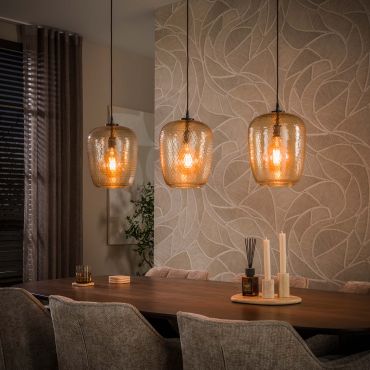 Vico Python - hanglamp - 110 x 8 x 150 cm - amber