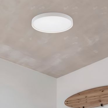 Nova Luce Olaf - plafondlamp - Ø 60 x 5 cm - 60W dimbare LED incl. - zandwit