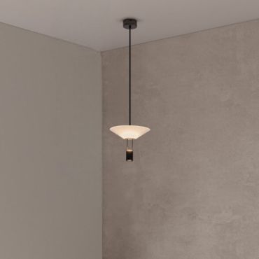 Nova Luce Anafi - hanglamp - Ø 22 x 210 cm - 8W LED incl. - zandzwart