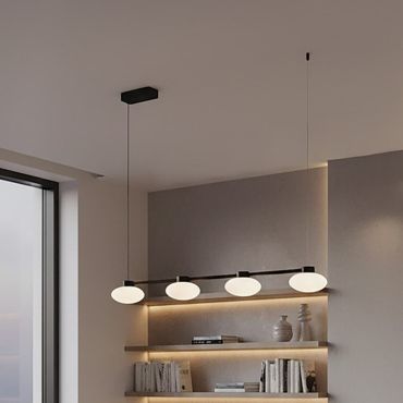 VK Lighting Diva - hanglamp - 95 x 133,5 cm - 27W LED incl. - zwart