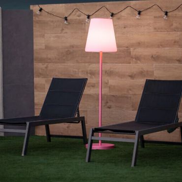 New Garden Lola slim 180 - buiten vloerlamp - Ø 44 x 177 cm - 7W dimbare LED incl. - IP65 - roségoud