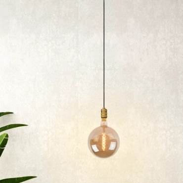 Lucide Jova - Hanglamp - Ø 12 x 4,6 x 140 cm - Mat Goud / Messing
