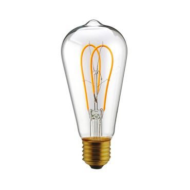 Daylight Italia LED - Ø 6,4 x 14,6 cm - E27 - 4,9W - 2200K - transparant