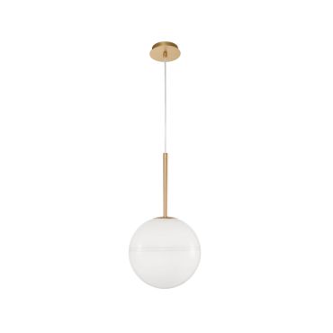 Nova Luce Cantona - hanglamp - Ø 25 x 180 cm - messing goud en wit
