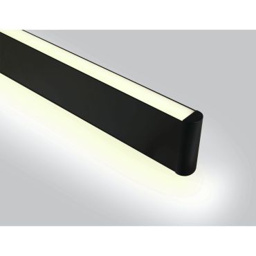 ONE Light Up &amp; Down LED Linear Profiles - hanglamp - 117,5 x 2,2 x 8,5 cm - 40W LED incl. - zwart - warm witte lichtkleur