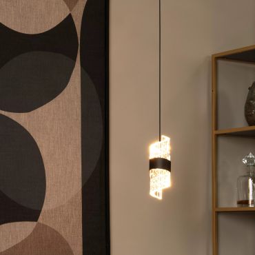 Lucide Kligande - hanglamp - Ø 13 x 150 cm - 9W LED incl. - zwart