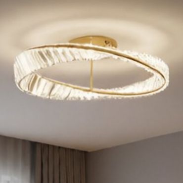 Nova Luce Aurelia - plafondlamp - Ø 60 x 15 cm - 35W dimbare LED incl. - goud