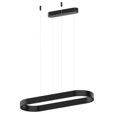 VK Lighting Aria - hanglamp - 30 x 306 x 86,8 cm - 80W dimbare LED incl. - zwart