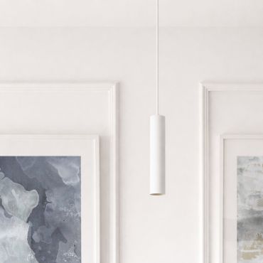 Nova Luce Mare - hanglamp - Ø 5,5 x 183 cm - zandwit
