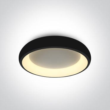 ONE Light LED Decorative - plafondverlichting - Ø 40 x 8,5 cm - 30W LED incl. - zwart - instelbare lichtkleur