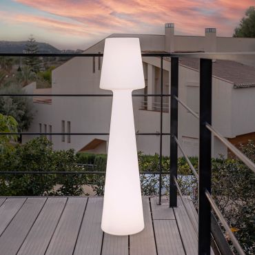 New Garden Lola 110 - buiten vloerlamp - Ø 26,5 x 110 cm - 16W LED incl. - IP65 - wit - warm witte lichtkleur