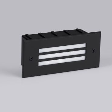 Nova Luce Off - inbouw wandverlichting - 17 x 7,6 x 5,3 cm - 4W LED incl. - IP65 - zandzwart