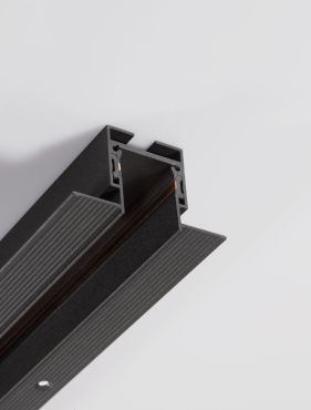 Nova Luce Planet 04 - trimless verzonken magnetisch profiel - 100 x 6,5 x 3,9 cm - zandzwart