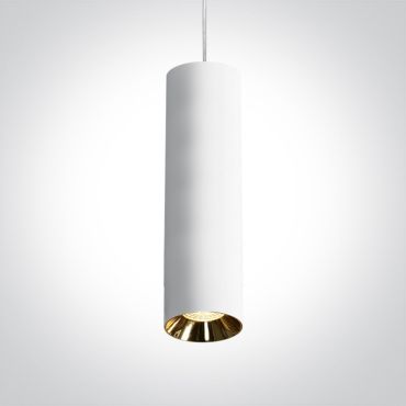 ONE Light Cylinder - hanglamp - Ø 7,5 x 240 cm - wit