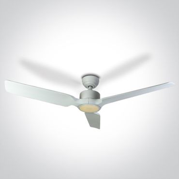 ONE Light White Body - plafondventilator met licht en afstandsbediening - Ø 132 x 35 cm - wit